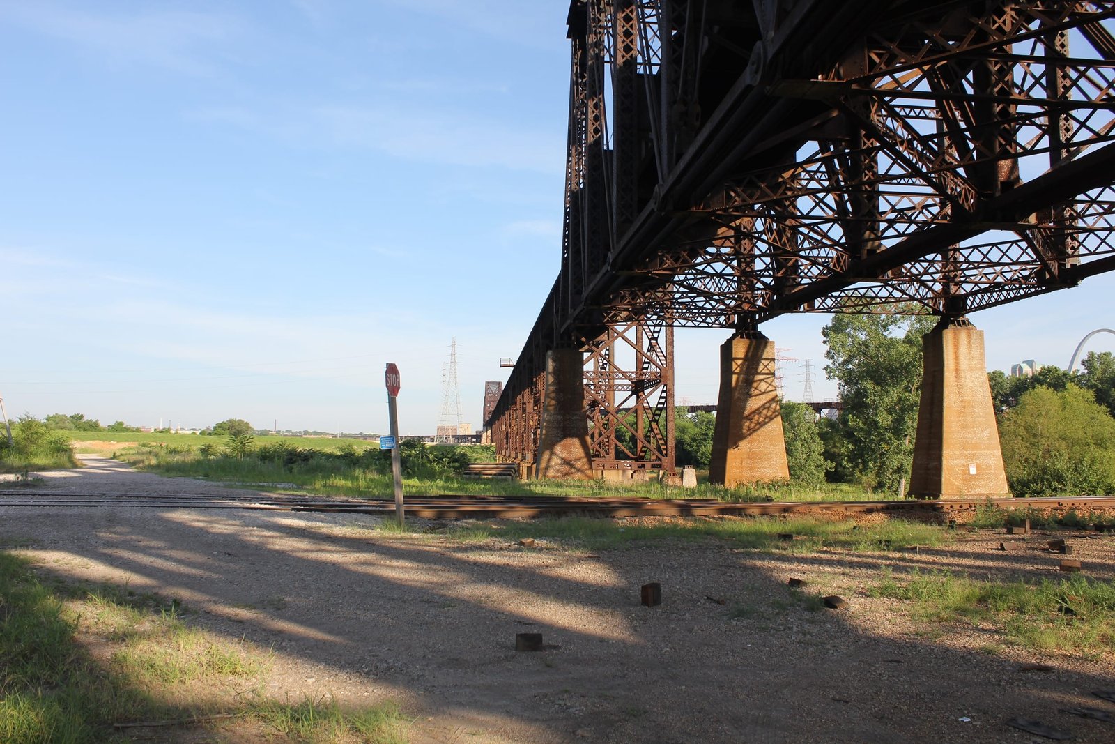 Looking west along 296-foot span